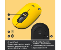 LOGITECH Bezprzewodowa POP MOUSE Black & Yellow - 716625 - zdjęcie 9